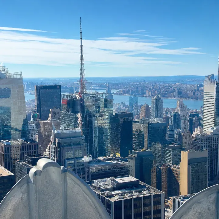 The same view over Manhattan with Maayan out of frame